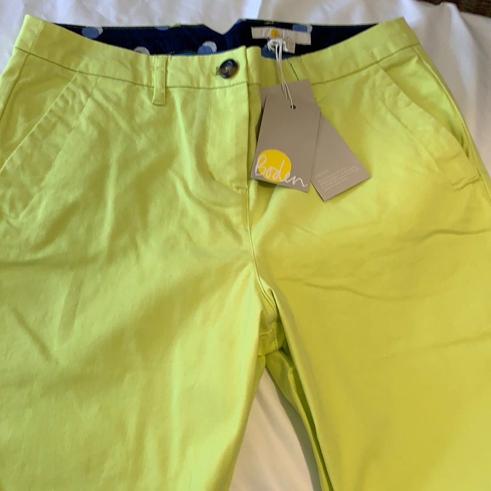 Boden Lime Pants size 6p